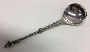 A Continental silver spoon; possibly Dutch? Approx