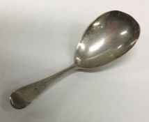 A finely engraved silver caddy spoon. Birmingham 1