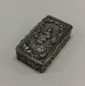 CHESTER: A heavy Victorian silver engraved box. 19