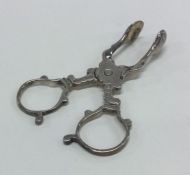 A rare pair of Victorian silver scissors. Birmingh