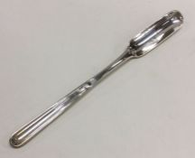 A George III silver marrow scoop. Approx. 57 grams