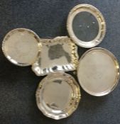 A group of silver plated salvers, dishes etc. Est.