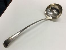 A George III silver soup ladle. London 1806. By Ma