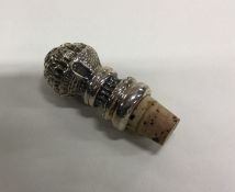 A Judaica silver wine stopper. Approx. 167 grams.