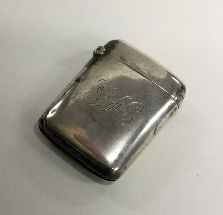 CHESTER: An engraved silver vesta case. 1910. By J