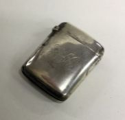 CHESTER: An engraved silver vesta case. 1910. By J