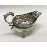 EXETER: A George III silver sauceboat. 1769. By Jo