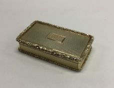 A fine quality large silver gilt snuff box with ca