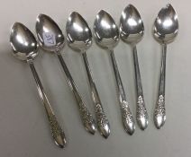 A set of six silver teaspoons. Sheffield. Approx.