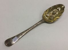 A Georgian silver berry spoon of typical form. Lon