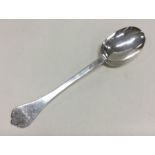 A rare Queen Anne dog nose silver spoon with rat t
