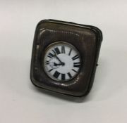 A silver mounted cased clock. Birmingham Approx. 1