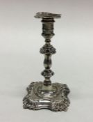 A silver taper stick. Sheffield 1909. Approx. 135g