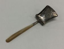 An early 19th Century silver caddy spoon with MOP