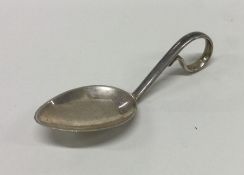 A silver caddy spoon. Birmingham 1951. By Robert a