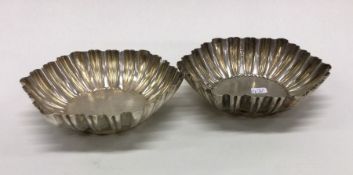 A heavy pair of Edwardian silver dishes. Birmingha