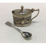 CHESTER: A silver pierced mustard pot. 1906. By Ed