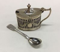 CHESTER: A silver pierced mustard pot. 1906. By Ed