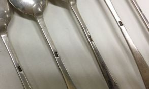 A good set of five Georgian silver teaspoons. Stru