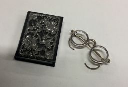 A silver mounted 'Birthday' book together with a p