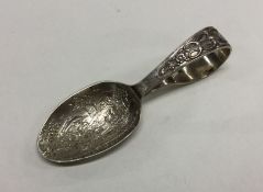 An Edwardian silver spoon inscribed, 'This Little