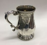EXETER: A good large silver baluster shaped mug wi