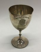 A silver plated goblet. Est. £20 - £30.