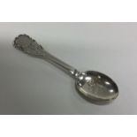 A silver ‘Donald Duck’ christening spoon. Approx.