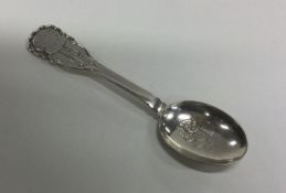 A silver ‘Donald Duck’ christening spoon. Approx.