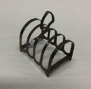 An Edwardian silver five bar toast rack. Sheffield