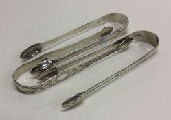 A good group of three pairs of bright cut silver s