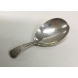 A rare small sized Georgian silver caddy spoon. Bi