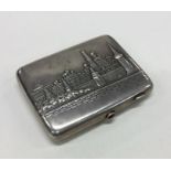 WITHDRAWN: A Russian chased silver cigar case. Marked to inte