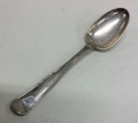 A Danish silver spoon with shaped edge. Approx. 72