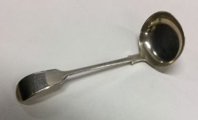 EXETER: A good fiddle pattern silver sauce ladle.