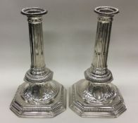 An extremely rare pair of Queen Anne cast silver c