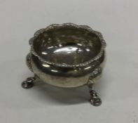 A Georgian silver circular salt. London. Approx. 7