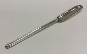 A George III crested silver marrow scoop. London 1