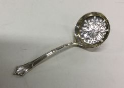 A Victorian silver sifter spoon. Sheffield. Est. A