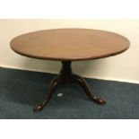 A Victorian mahogany pedestal table. Est. £30 - £4