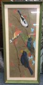 RALSTON GUDGEON (Scottish 1910 - 1984): A framed and glazed watercolour depicting garden birds.