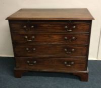 A Georgian mahogany four drawer chest. Est. £100 -