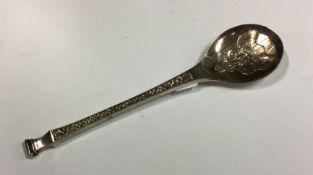 A novelty silver christening spoon. London. Approx