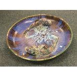 A large Continental stylish pottery bowl depicting