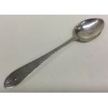 DUBLIN: A bright cut Irish silver spoon. c1810. Approx.20 grams. Est. £20 - £30.