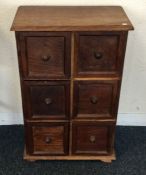 An Eastern small six drawer chest. Est. £10 - £20.