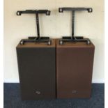 A pair of Wharfedale speakers on stands. Est. £30