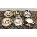 A good collection of six Coalport and other cabine
