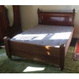 A Victorian mahogany double bed. Est. £40 - £60
