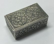 A good quality Indian silver box. Approx. 61 grams. Est. £50 - £80.